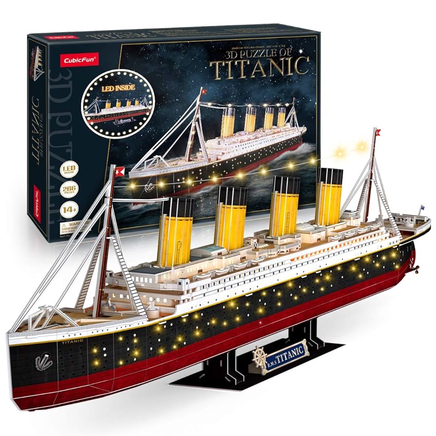 TITANIC パズル Amazon.com: CubicFun 3D Puzzles for Adults - LED Titanic 35